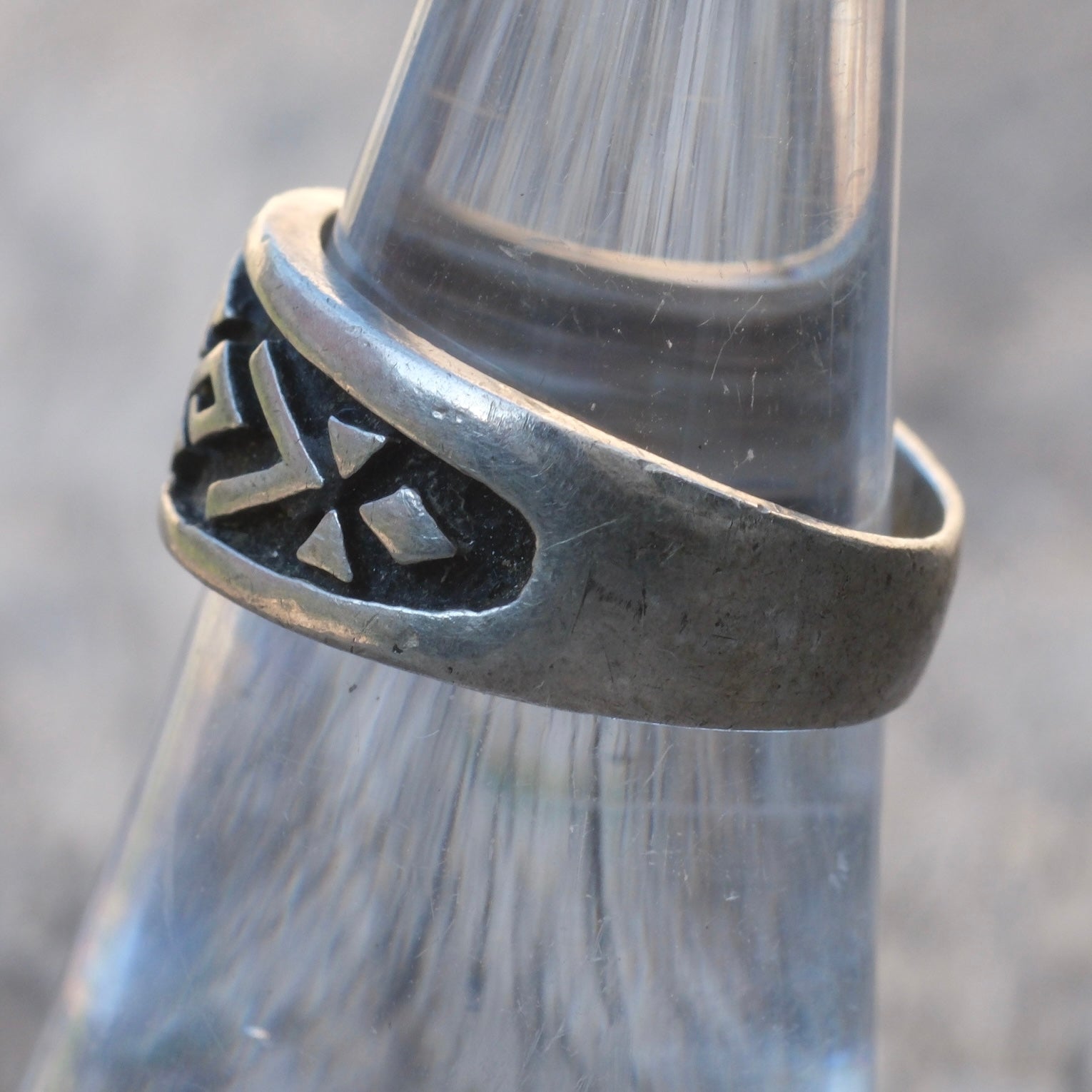 Vintage Sterling Silver Celtic Pattern Ring 6