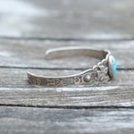 Vintage Sterling Turquoise Thunderbird Cuff