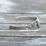 Vintage Sterling Turquoise Thunderbird Cuff