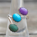 Vintage Sterling Multistone Overpass Ring 7.25