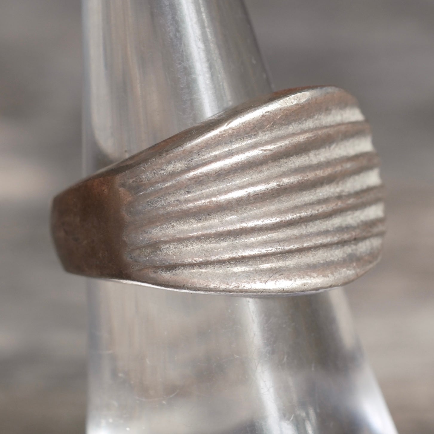 Vintage Sterling Silver Modernist Ring 7