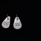 Vintage Sterling Jasper Teardrop Earrings E. Yazzie