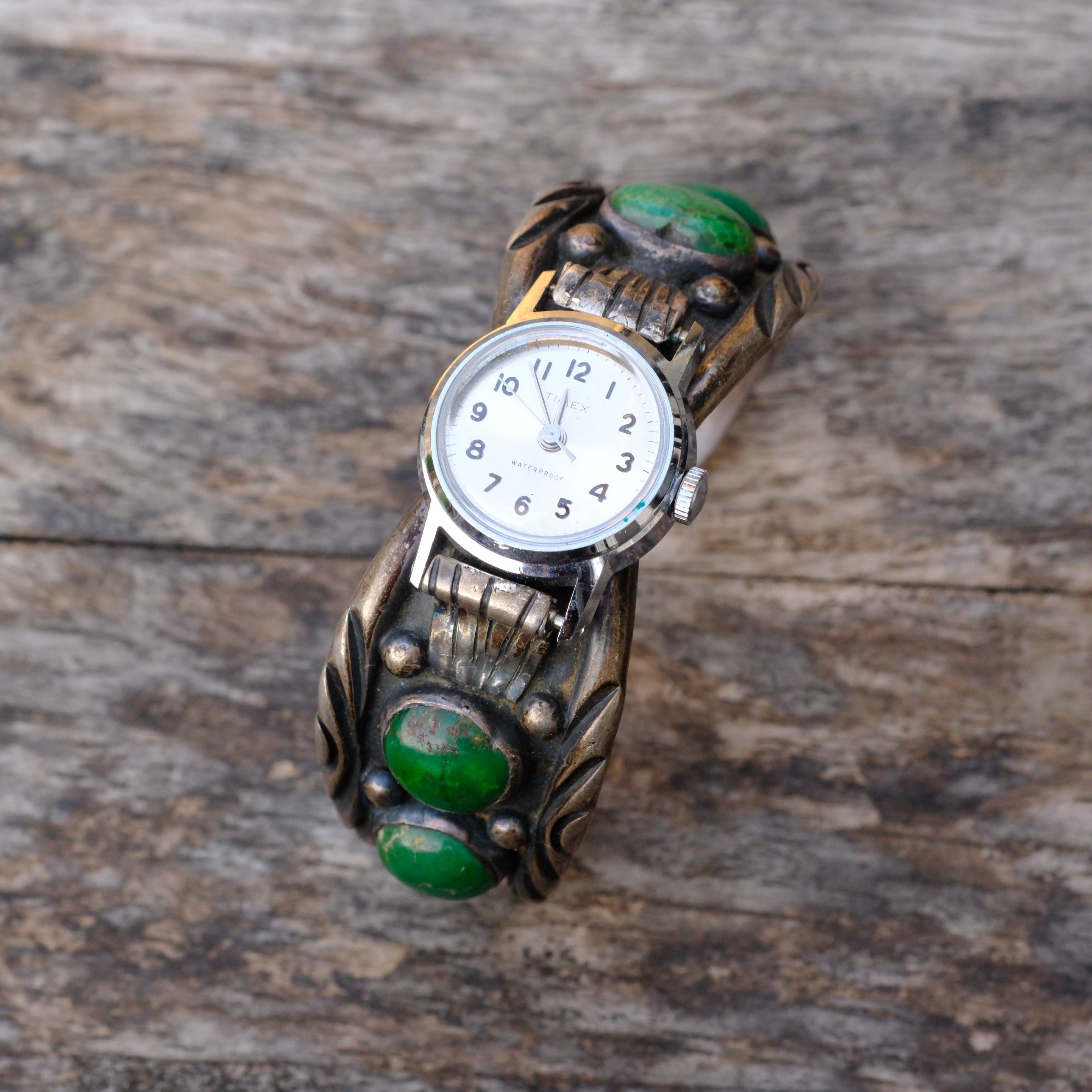 Vintage Sterling Turquoise Cuff Watch Cuff Bracelet