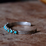 Vintage Sterling Turquoise Cuff Bracelet 6.5"