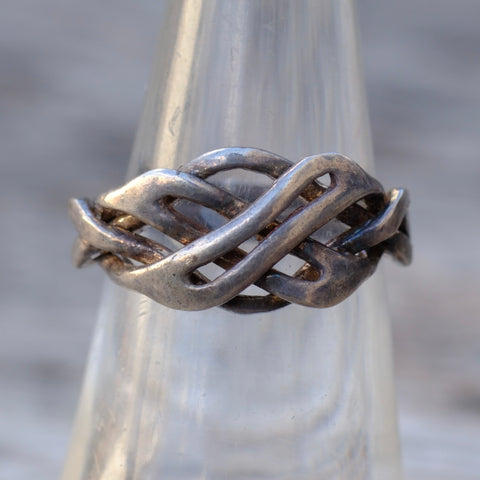 Vintage Sterling Silver Celtic Ring 6.5