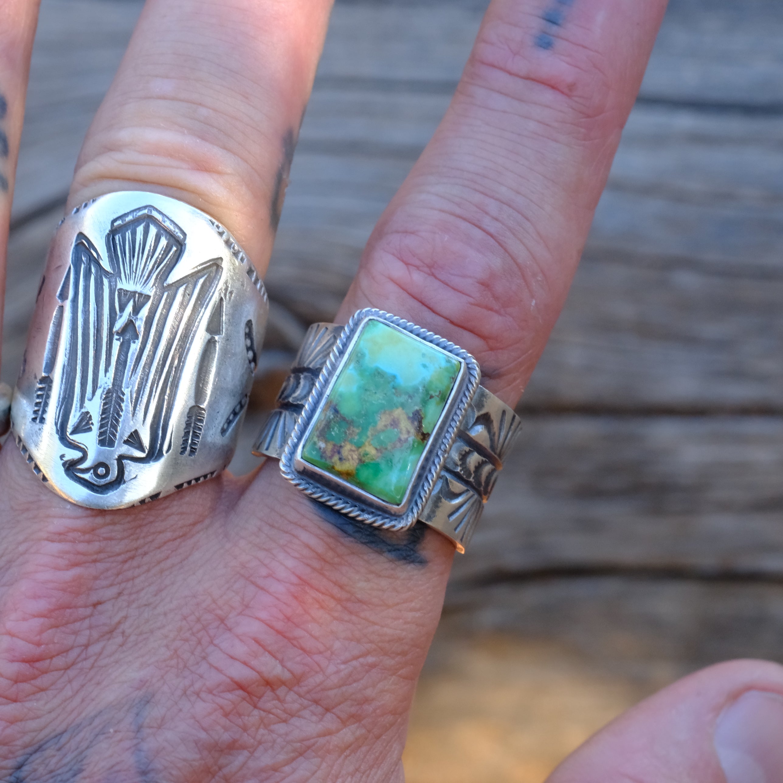 LEON MARTINEZ Sterling Silver Turquoise Ring 12