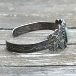 Vintage Sterling Turquoise Crossed Arrows Cuff