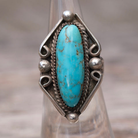 Vintage Sterling Turquoise Ring 6