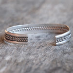 Vintage Sterling Silver Braided Cuff