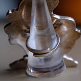 MASSIVE Vintage Sterling Inlaid HAPPY Dwarf Ring 7.75