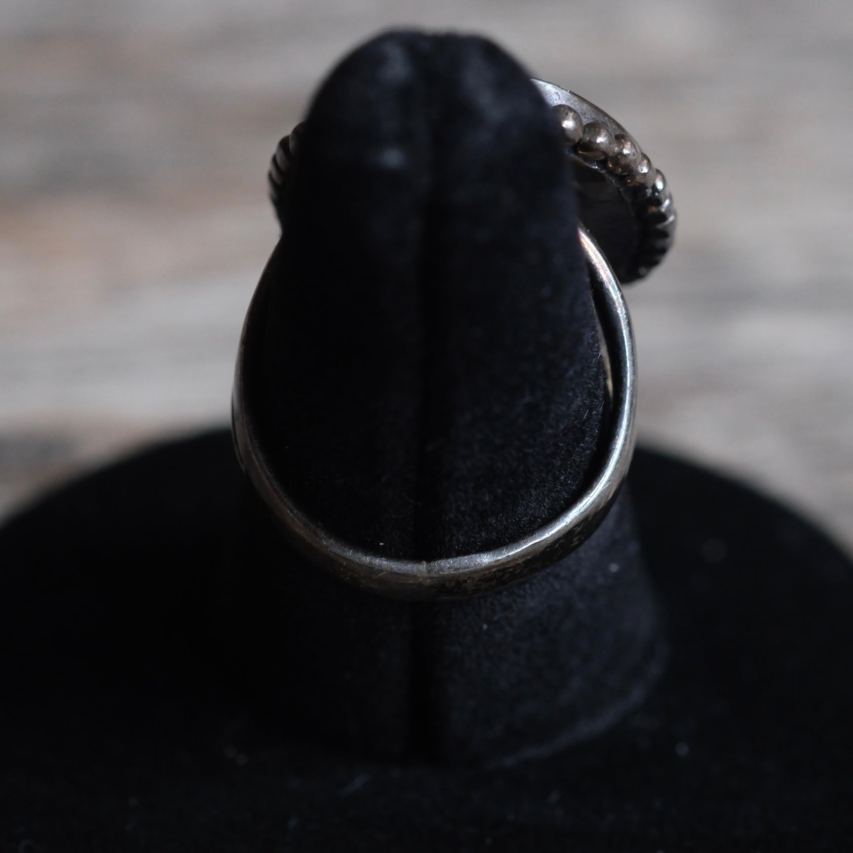 Vintage Sterling Turquoise Composite Ring 6.5