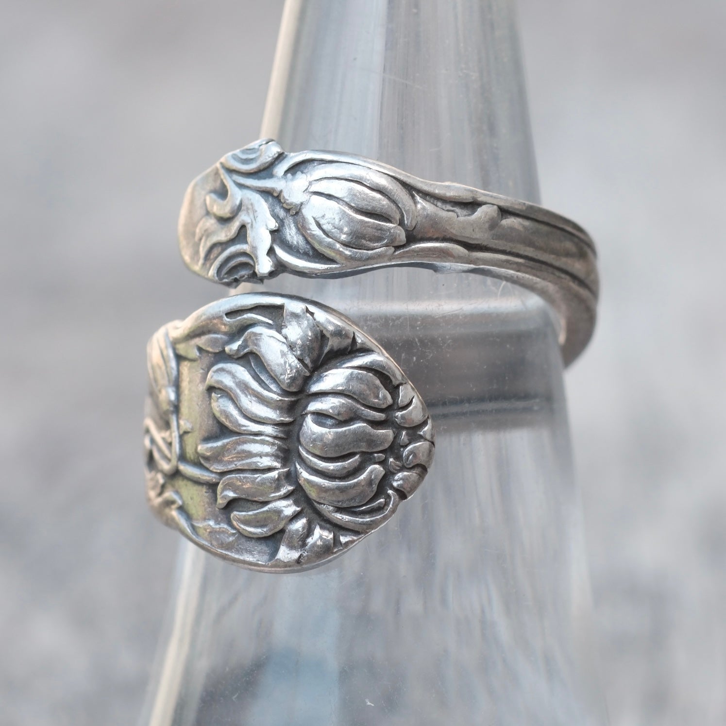 Vintage Plated Spoon Ring 7.25