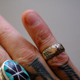 Vintage Sterling Leaf Band 4.5