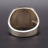 Vintage Sterling Multistone Inlay Striper Ring 12.75