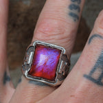 Vintage Sterling Dragons Breath Ring 9