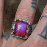 Vintage Sterling Dragons Breath Ring 9