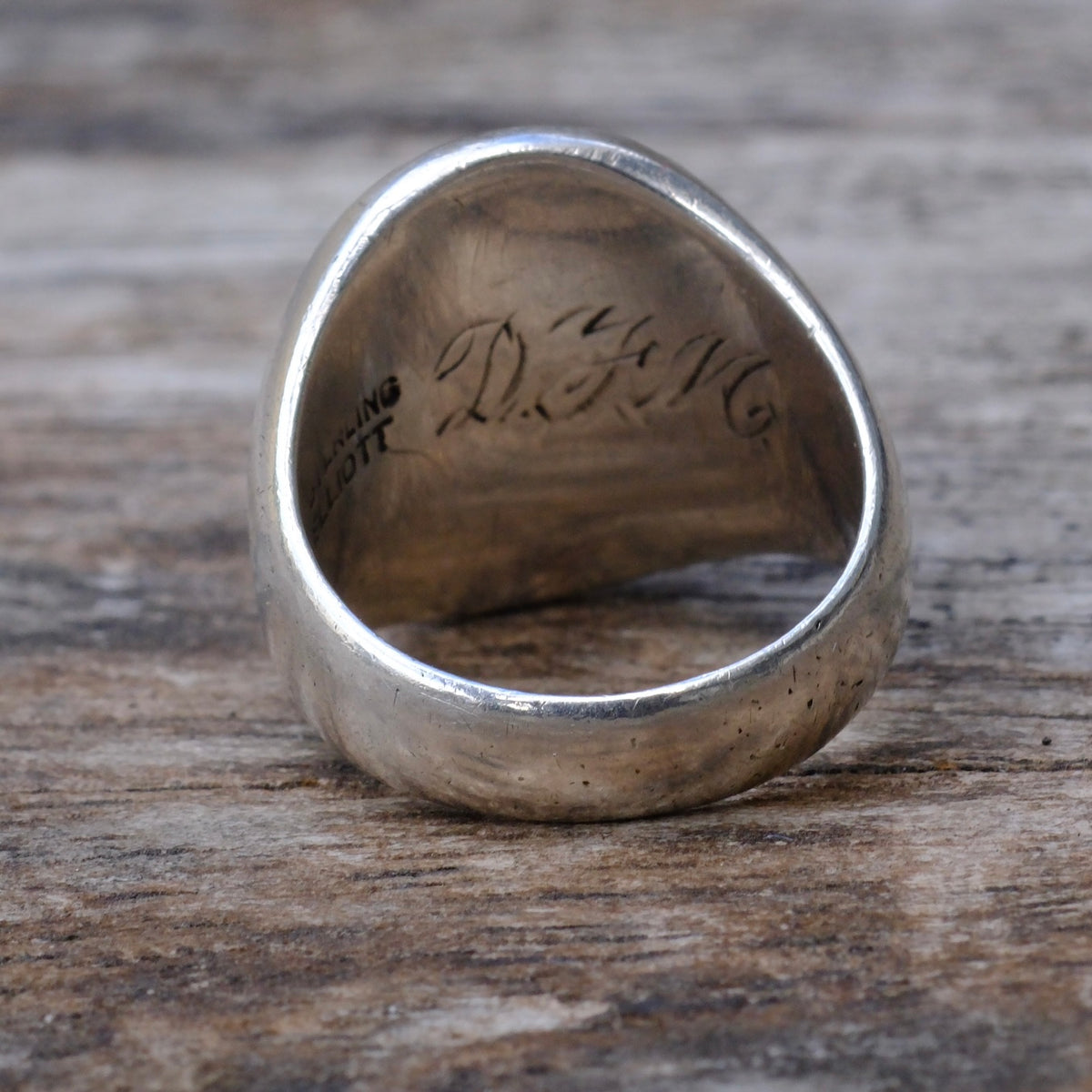 Vintage Sterling Silver Signet Ring 3.5