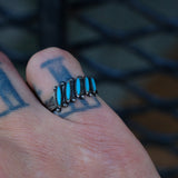 Vintage Sterling Turquoise Band 5.75