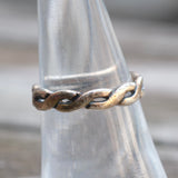 Vintage Sterling Silver Braided Ring 7