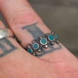 Vintage Sterling Snake Eye Turquoise Band 6