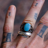 Vintage Sterling Turquoise Ring 9
