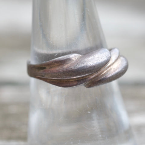 Vintage Sterling Silver Modernist Band 8
