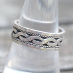 Vintage Sterling Silver Braided Band 8.75