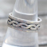 Vintage Sterling Silver Braided Band 8.75