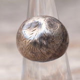 Vintage Sterling Silver Engraved Dome Ring 6