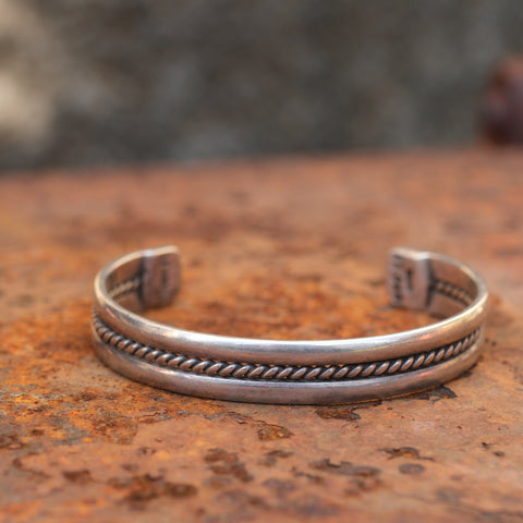 Vintage Sterling Silver Braided Cuff