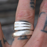 Vintage Sterling Silver Modernist Ring 8.5
