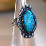 Vintage Sterling Turquoise Ring 5.5