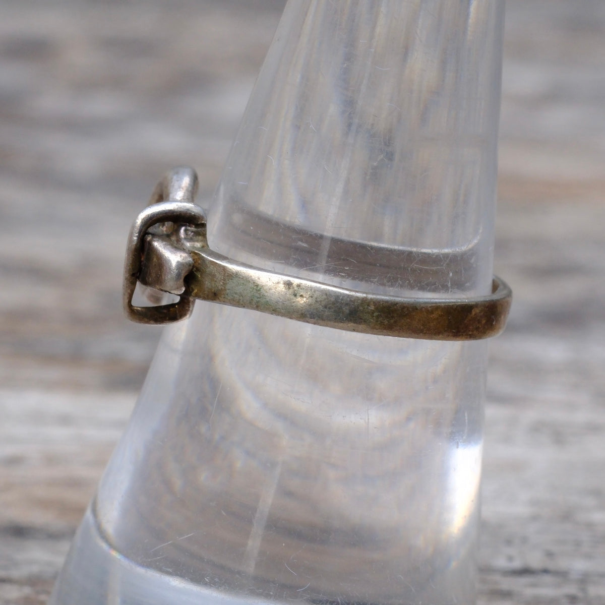 Vintage Sterling Silver Buckle Ring 7.75