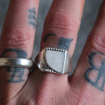 Vintage Sterling Silver Signet Ring 10.25