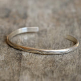 Vintage Sterling Stamped Cuff Bracelet