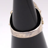 Vintage Sterling Rainbow Calsilica Ring 6.5