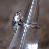 Vintage Sterling Abalone Ring 5.25