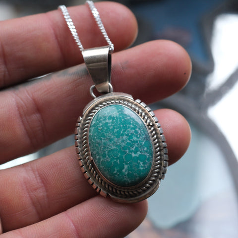 Vintage Sterling Turquoise Necklace