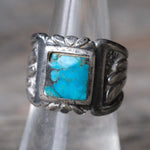 Vintage Sterling Turquoise Ring 7.25