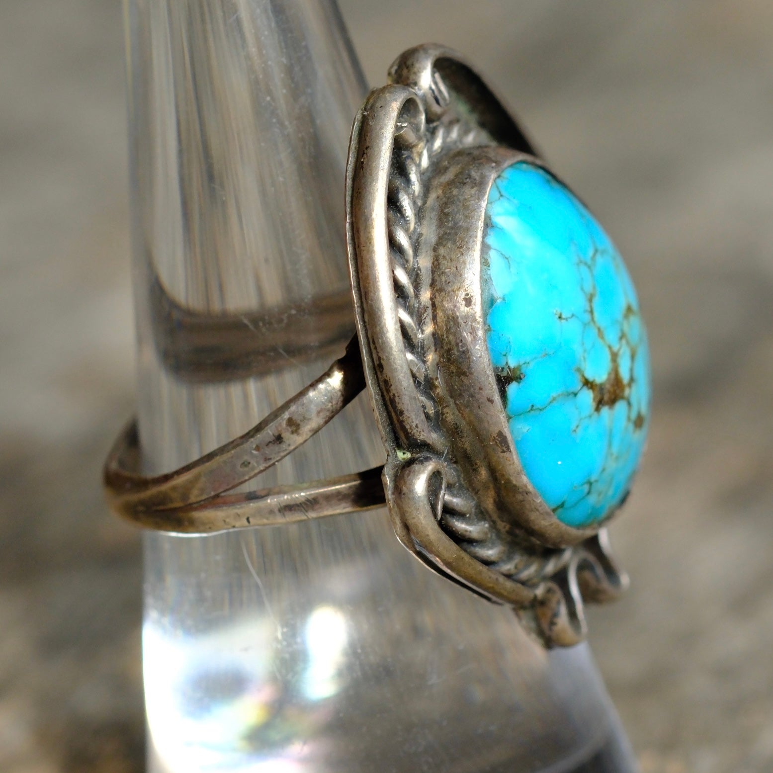 Vintage Sterling Turquoise Ring 7
