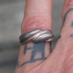Vintage Sterling Silver Modernist Band 8