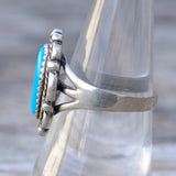Vintage Sterling Turquoise Ring 7.5