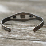 Vintage Sterling Turquoise Stamped Cuff
