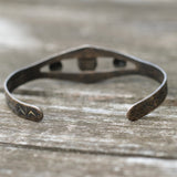 Vintage Sterling Turquoise Stamped Cuff