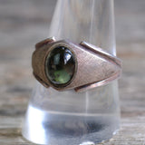 Vintage Sterling Glass Deco Ring 10.5