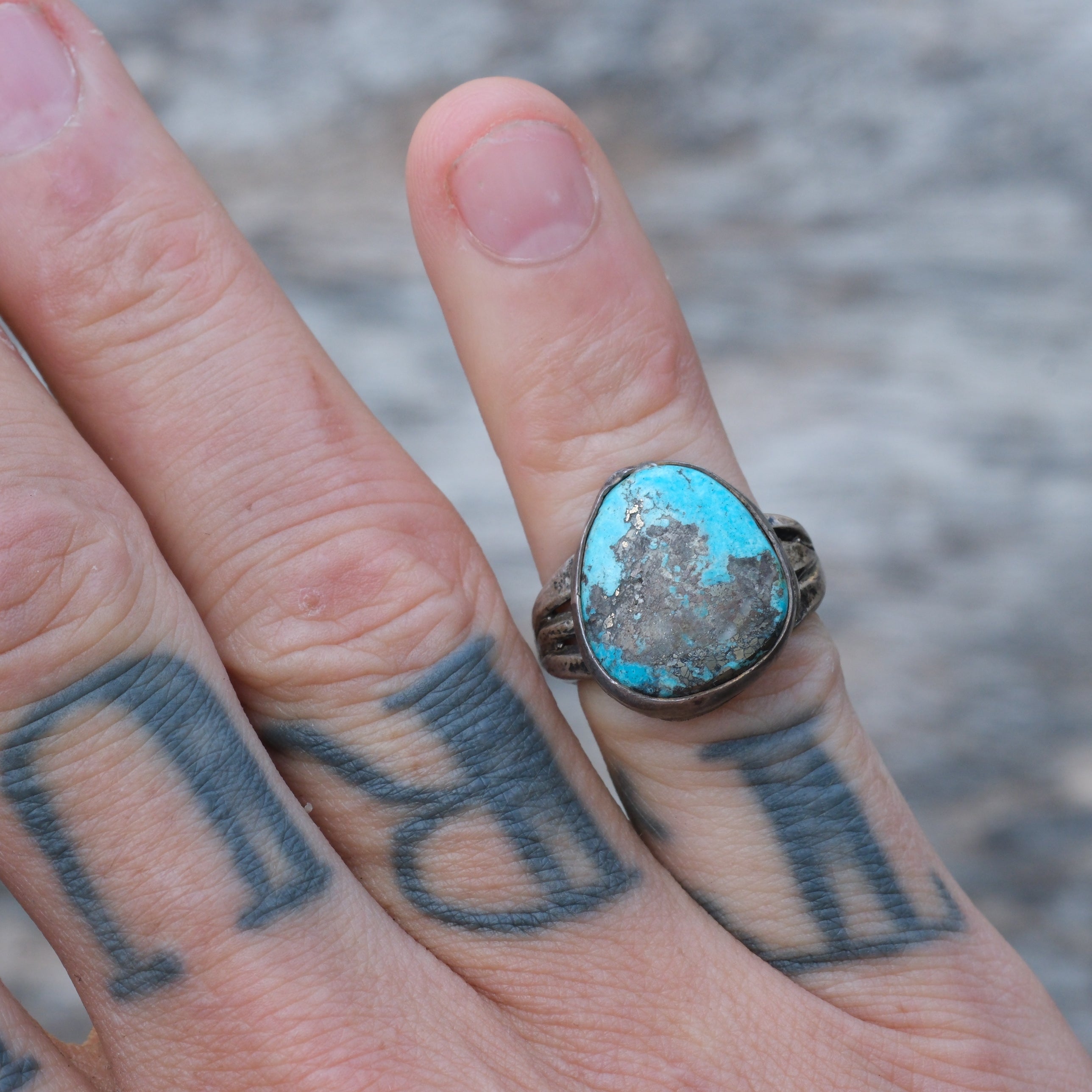 Vintage Sterling Turquoise Ring 5