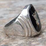 Vintage Sterling FOE Signet Ring 6