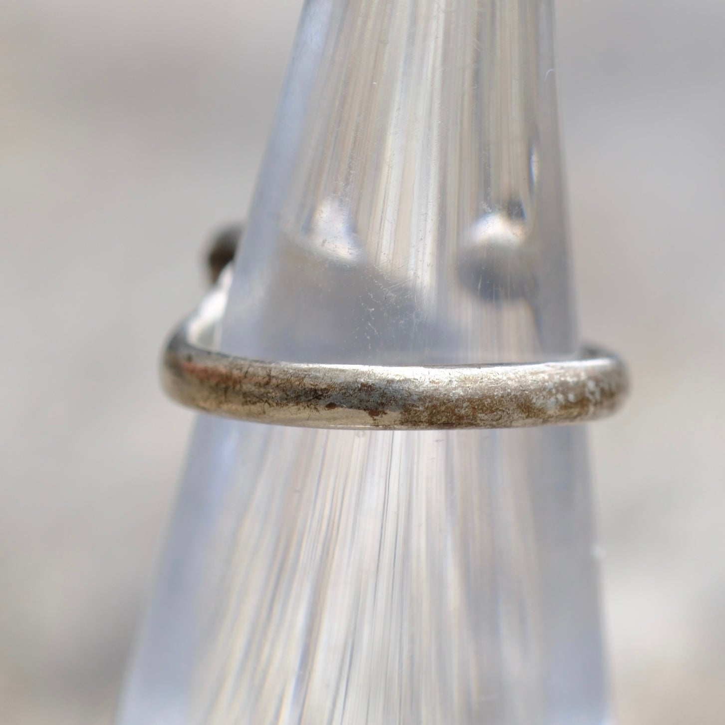 Vintage Sterling Turquoise Overpass Ring 4.75
