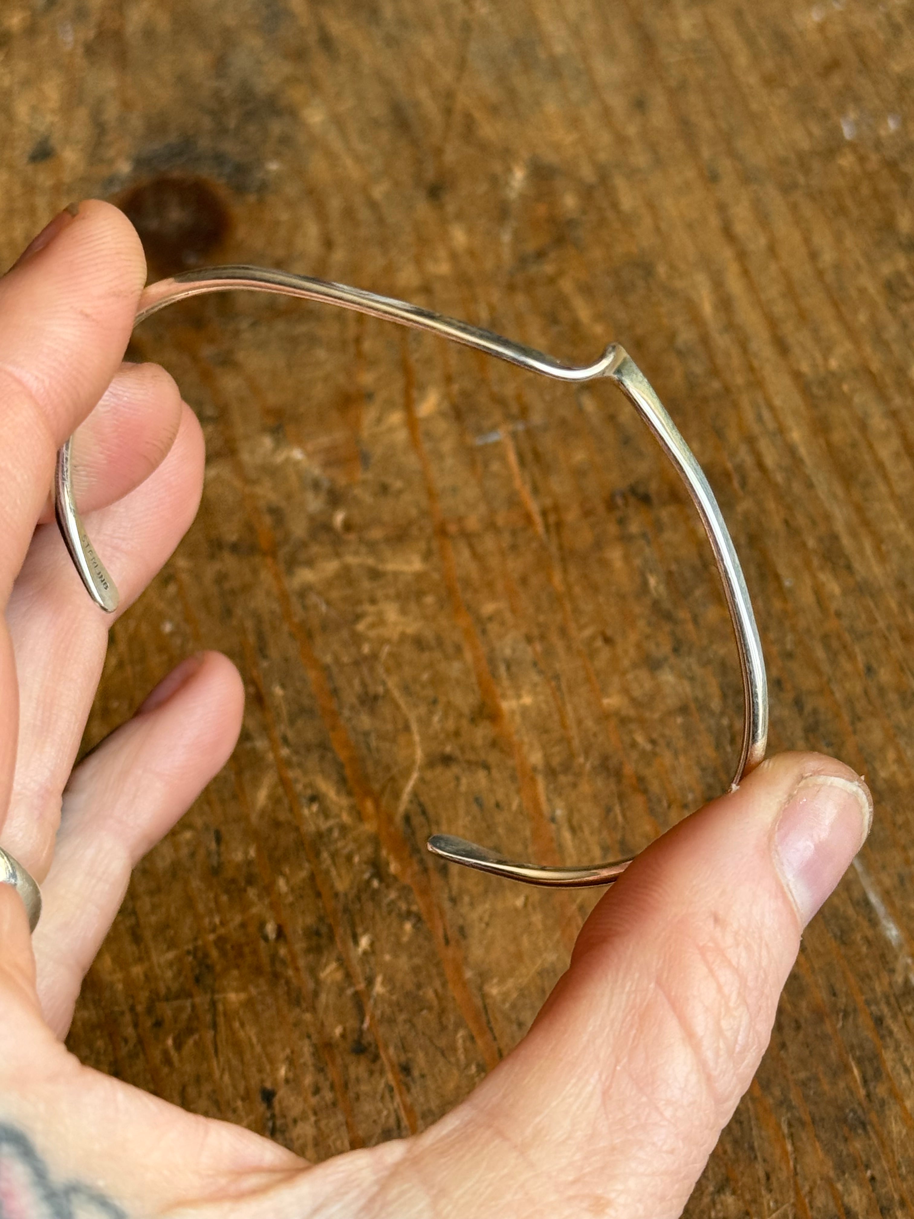Vintage Sterling Silver Wave Cuff