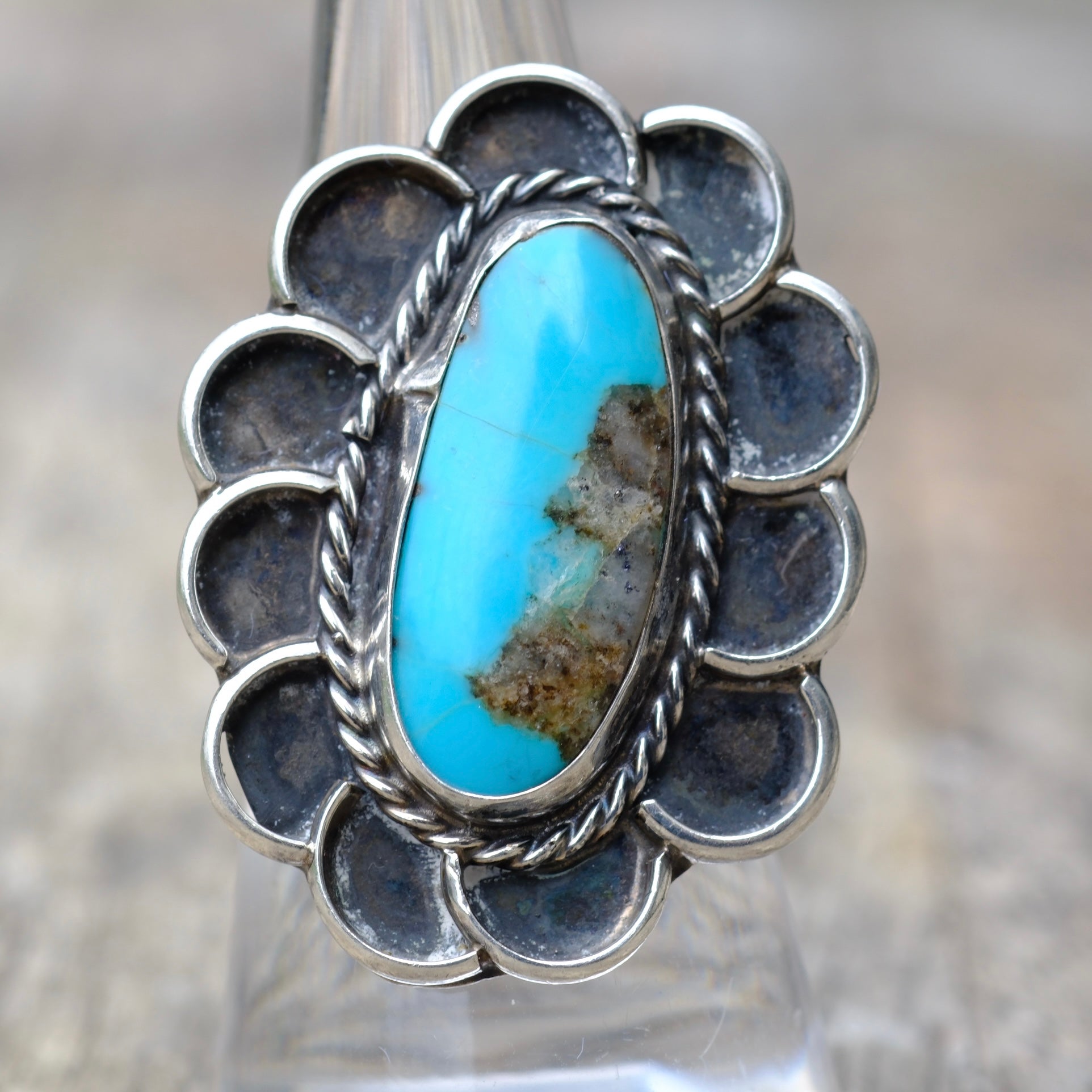 Vintage Sterling Turquoise Ring 7